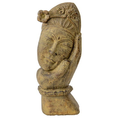 Handcrafted Serenity Lady in Right Hand Palm 16x40cm