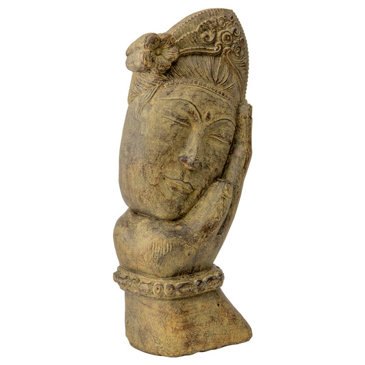 Handcrafted Serenity Lady in Right Hand Palm 16x40cm - Image 2