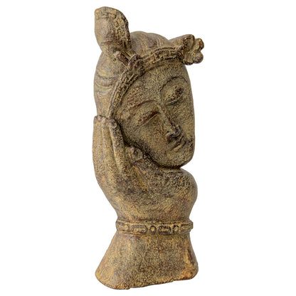Handcrafted Serenity Lady in Left Hand Palm 16x40cm - Image 2