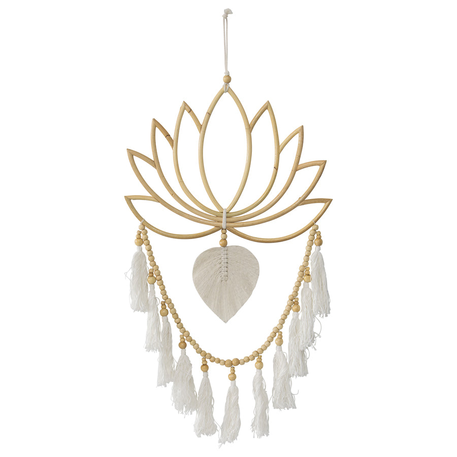 Handcrafted Lotus Tassels Wall Art/ Mobile 40x4cm
