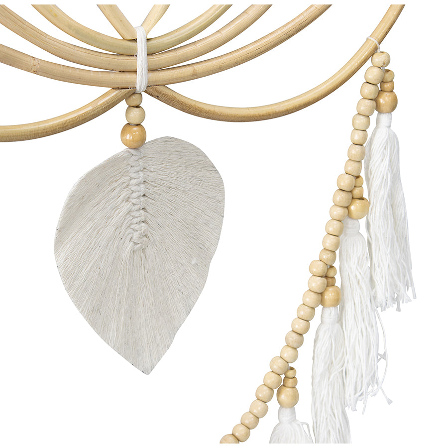 Handcrafted Lotus Tassels Wall Art/ Mobile 40x4cm - Image 5