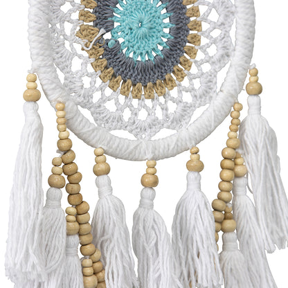 Handcrafted Boho Dream Catcher Layered Tassels & Beads 17x2cm - Image 3