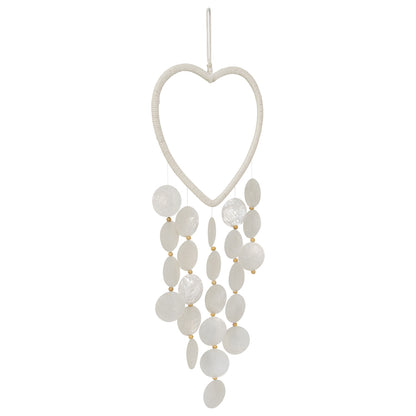 Heart Capiz Shells Hanging Mobile 23x2cm - Image 2