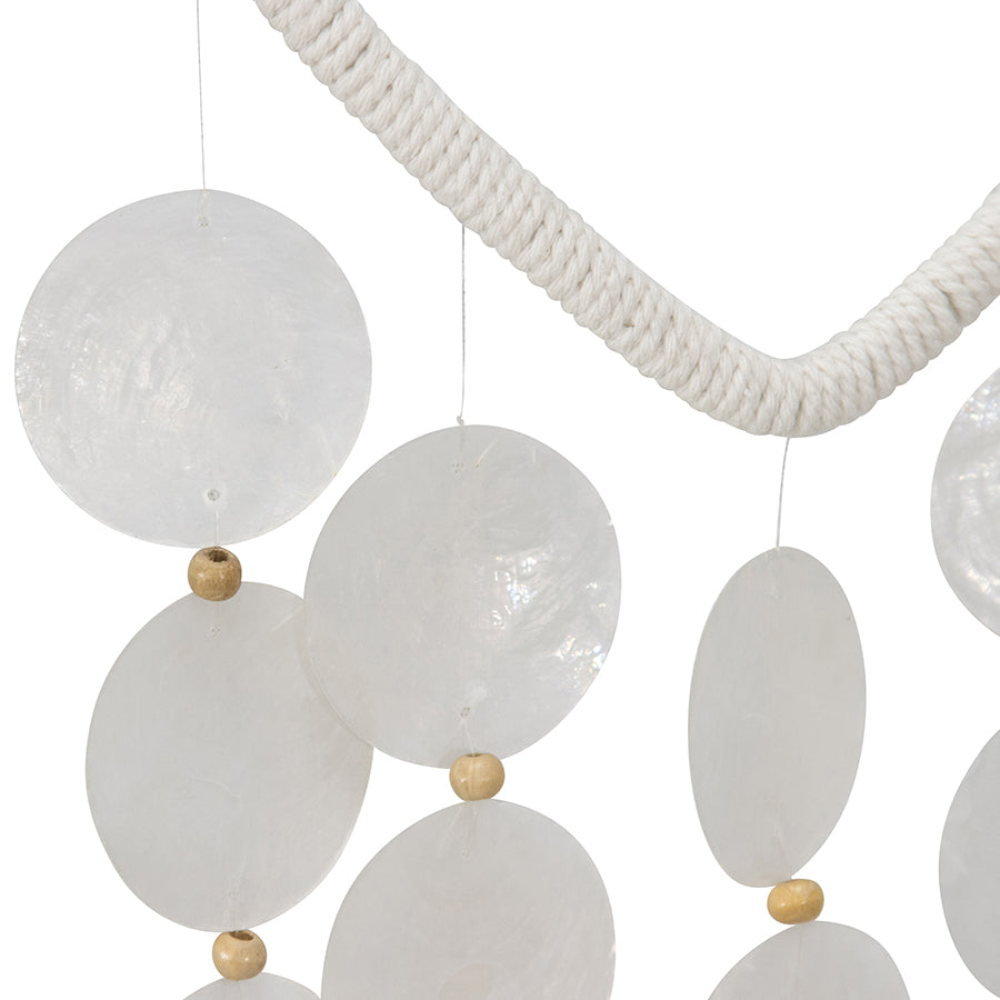 Heart Capiz Shells Hanging Mobile 23x2cm - Image 4