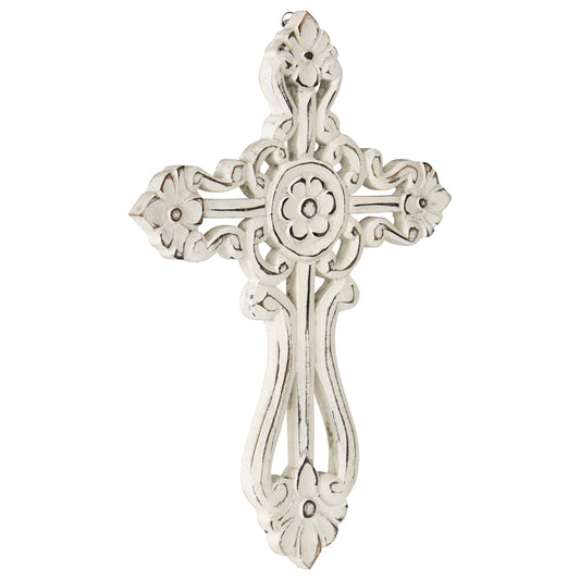 Handcrafted Ornate Scroll-Design Wall Cross 20x30cm - Image 2