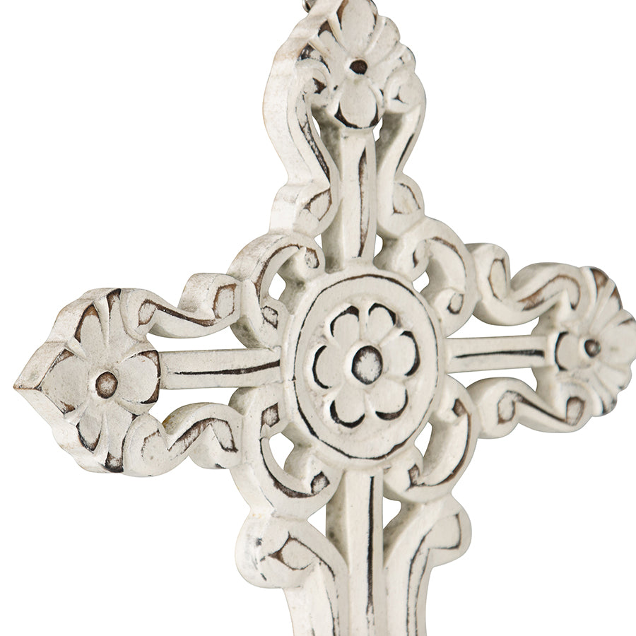 Handcrafted Ornate Scroll-Design Wall Cross 20x30cm - Image 3