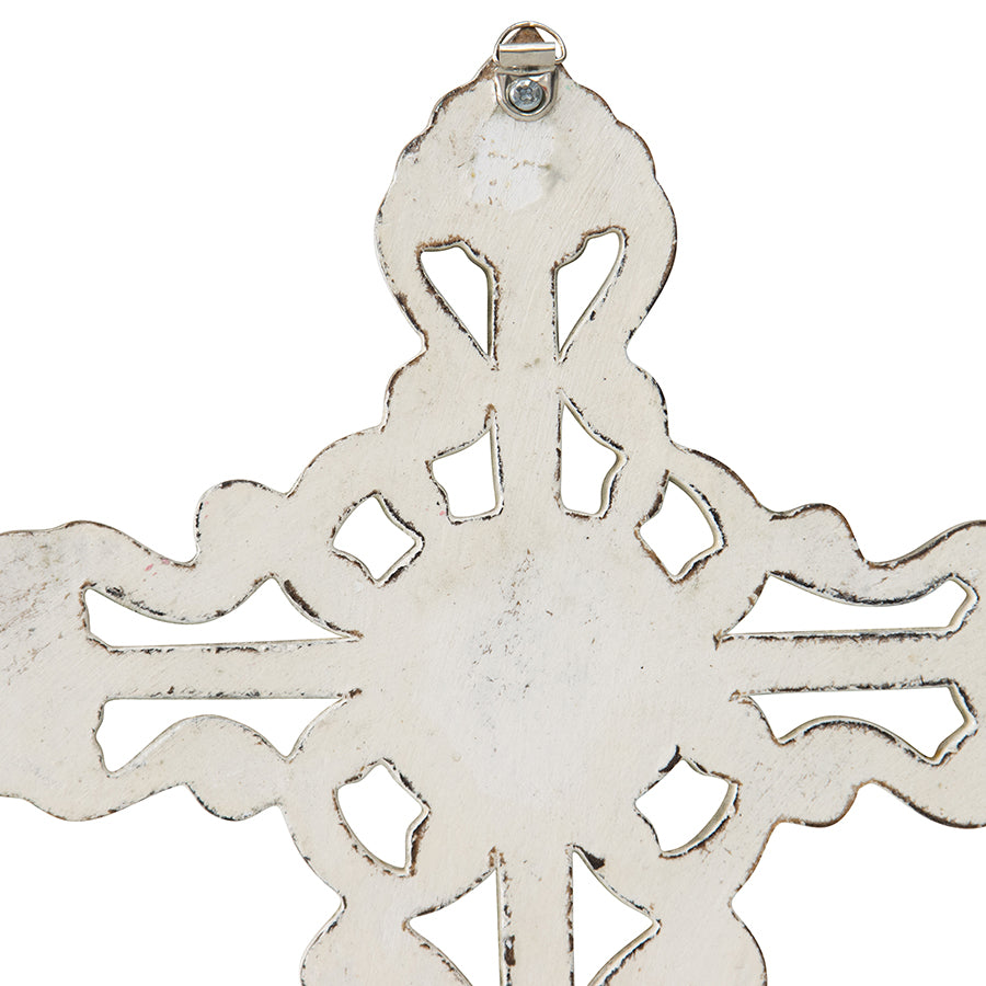 Handcrafted Ornate Scroll-Design Wall Cross 20x30cm - Image 4