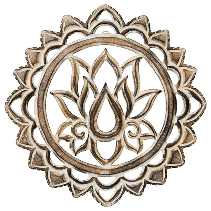 Handcrafted Round Lotus Wall Art 30x2cm