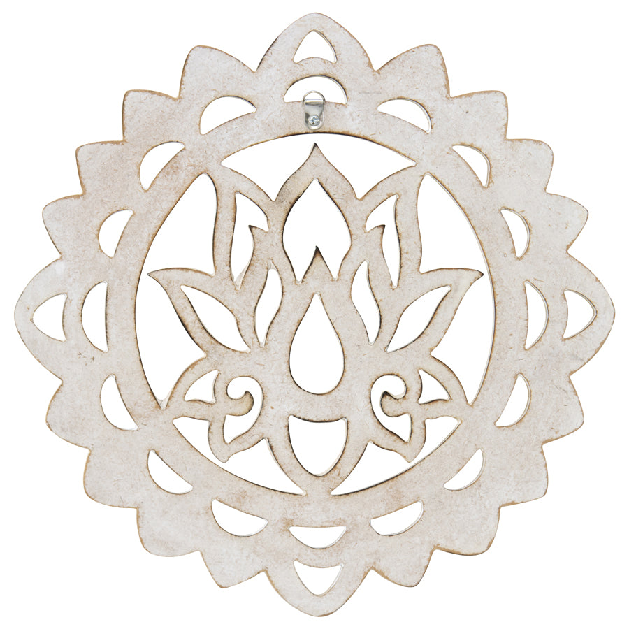 Handcrafted Round Lotus Wall Art 30x2cm - Image 4
