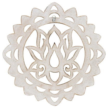 Handcrafted Round Lotus Wall Art 30x2cm - Image 4