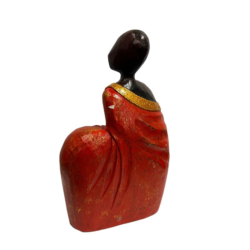 Tribal Lady Draped in Red Ornament 20x30cm - Image 3