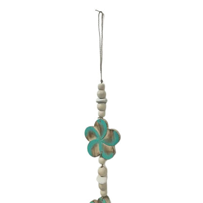 Turquoise Flowers W Beads + Tassel Mobile 90cm - Image 2