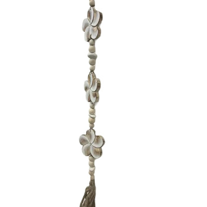 White Flowers W Beads + Tassel Mobile 90cm - Image 2