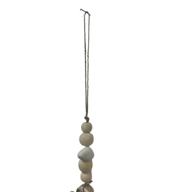 White Flowers W Beads + Tassel Mobile 90cm - Image 3