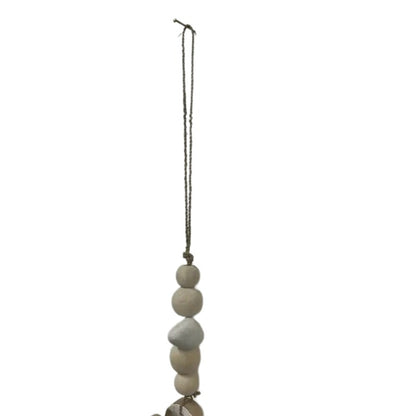 White Flowers W Beads + Tassel Mobile 90cm - Image 3