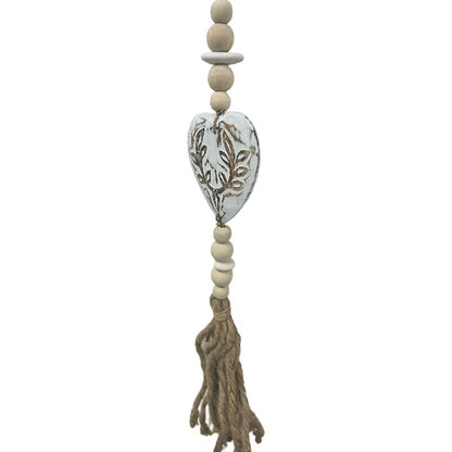 Handcrafted 3 Hearts W Beads + Tassel Mobile 90cm - Image 3