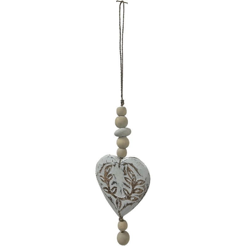 Handcrafted 3 Hearts W Beads + Tassel Mobile 90cm - Image 2