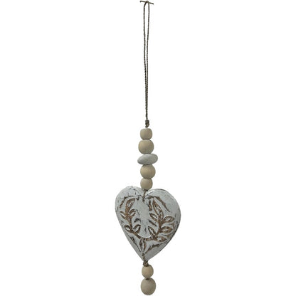 Handcrafted 3 Hearts W Beads + Tassel Mobile 90cm - Image 2