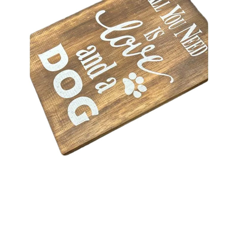 Love + Dog Handcrafted Wall Art 26cm - Image 2