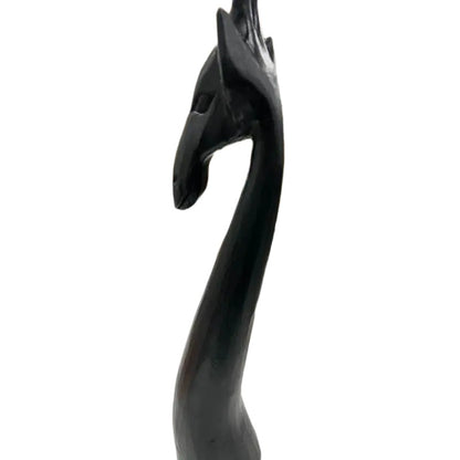 Handcrafted Black Giraffe Ornament 49cm - Image 3