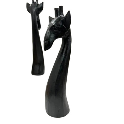 Handcrafted Black Giraffe Ornament 37cm - Image 2