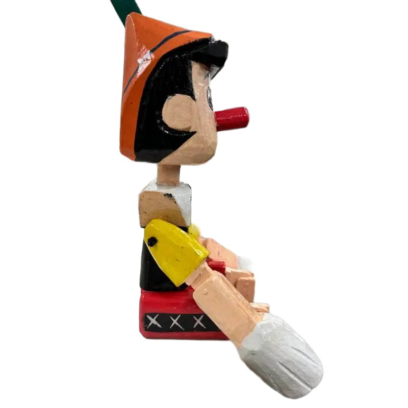 Handcrafted Sitting Pinocchio 40cm - Image 3