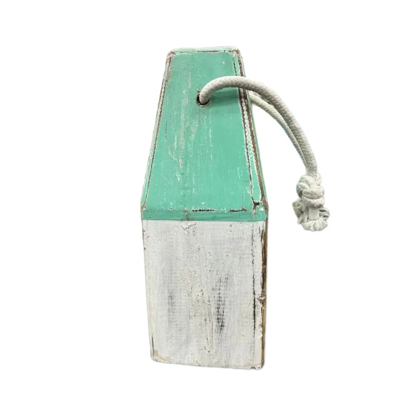 Handcrafted Sky Blue Beach House Door Stop 30cm - Image 2