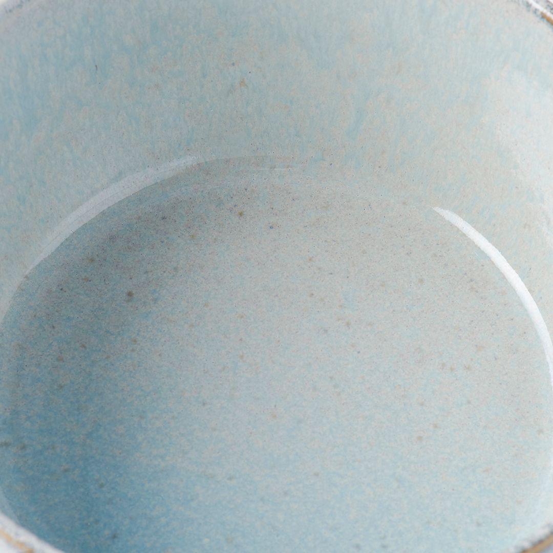 Bowl with Lid 13cm Steel Grey Glaze - Image 3