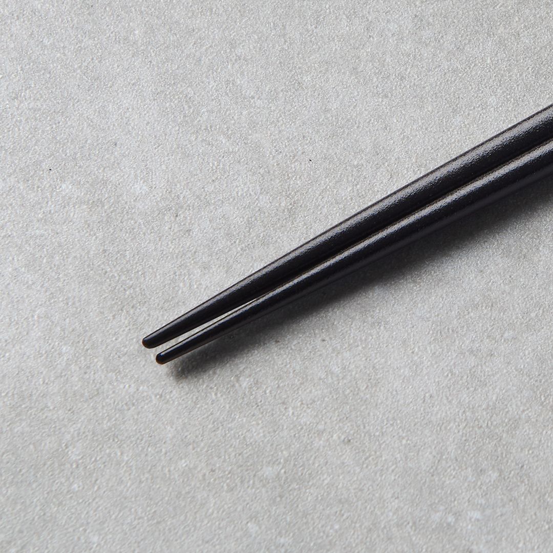 Chopsticks Lacquered Black Natural Wood - Image 3