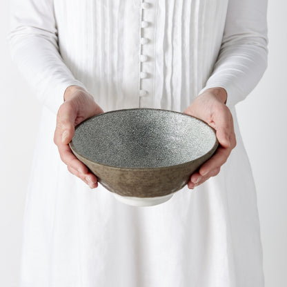 Udon Bowl 19.5cm Crazed Grey - Image 4