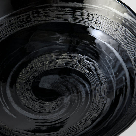 Ramen Bowl 24.5cm Gunmetal Swirl Glaze - Image 2