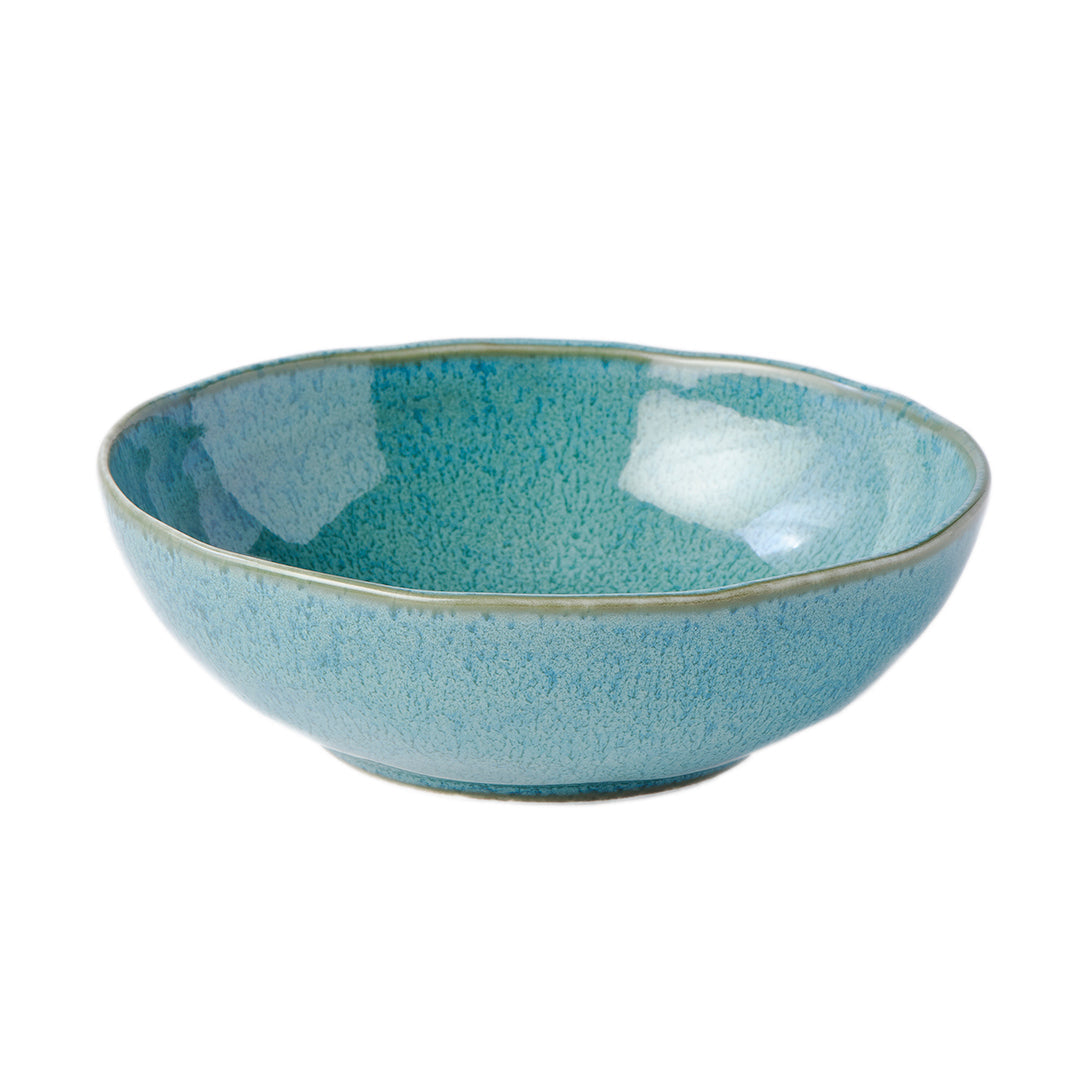 Bowl Oval 14cm Peacock Glaze - Image 4