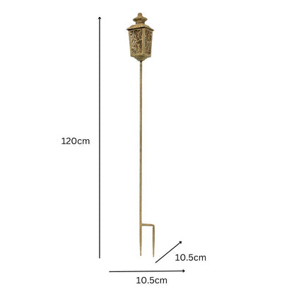 Vintage Style Garden Lantern Candleholder Stake 120cm - Image 5
