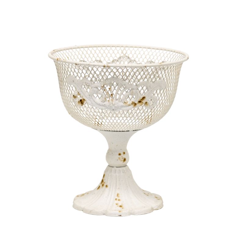 French Provincial Footed Bowl w Fleur-Di-Lis 24cm - Image 2