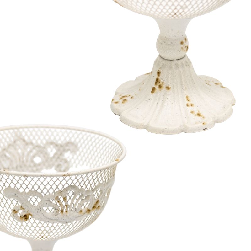 French Provincial Footed Bowl w Fleur-Di-Lis 24cm - Image 3