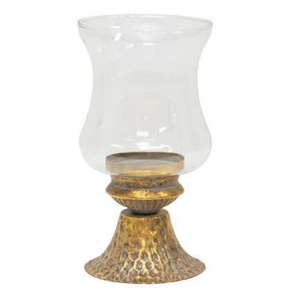 Lustre Footed Pressed - Metal Candleholder 25cm - Image 2