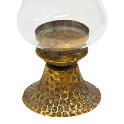 Lustre Footed Pressed - Metal Candleholder 25cm - Image 3