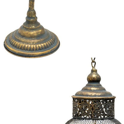 Lustre Branched Stand w 2 Shaded Pillar Candleholders 83cm - Image 3