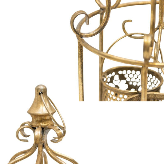Lustre 'Cage' w 3 Pillar Candleholders 45cm - Image 2