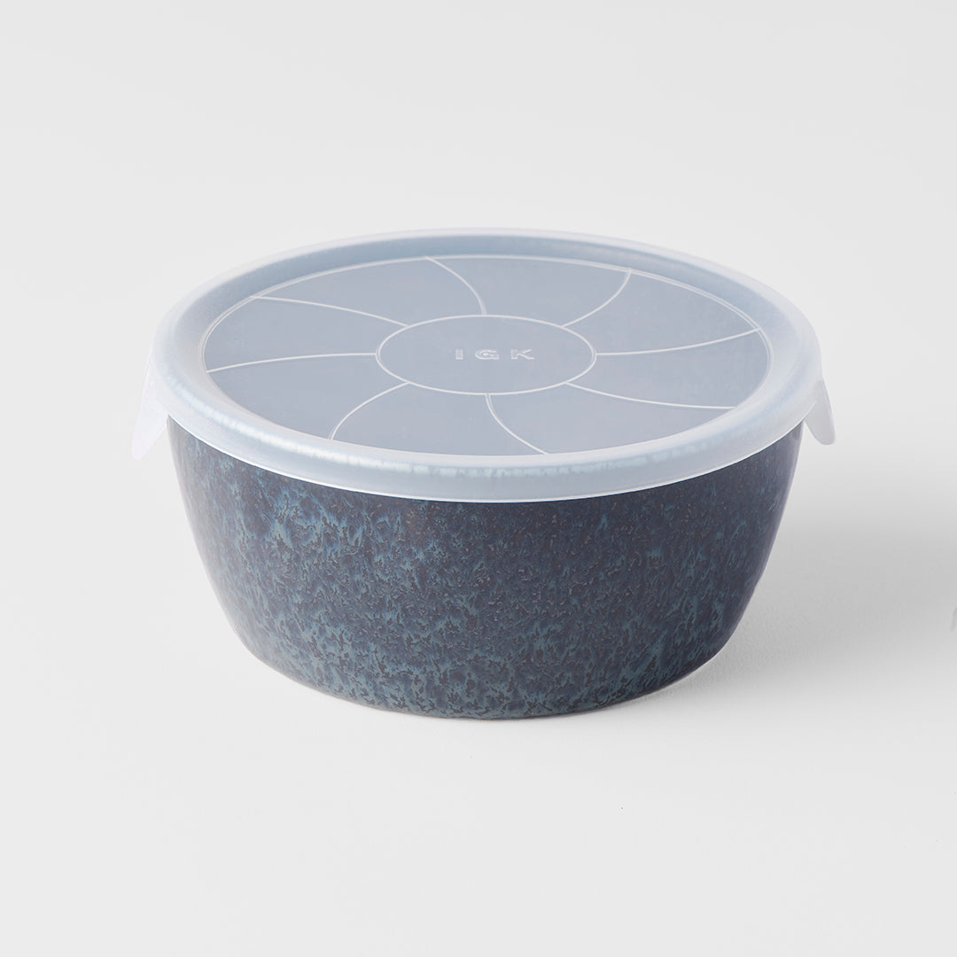 Bowl with Lid 13cm BB Black Glaze