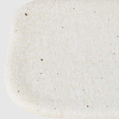 Plate Rectangular 16cm Shell White Glaze - Image 3