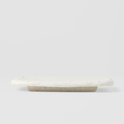 Plate Rectangular 16cm Shell White Glaze - Image 2