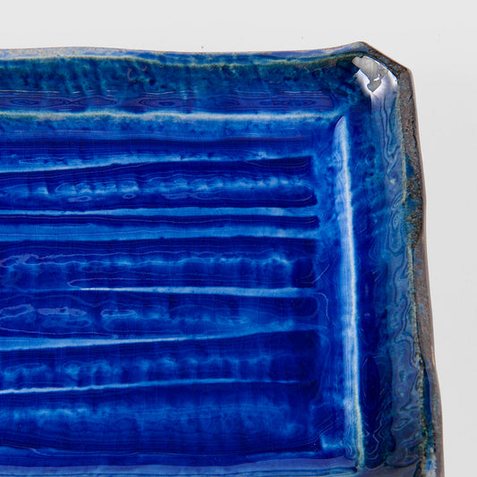 Platter Rectangular 43cm Cobalt Blue Glaze - Image 2
