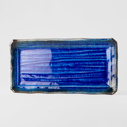 Platter Rectangular 43cm Cobalt Blue Glaze - Image 4