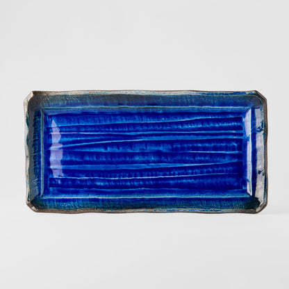 Platter Rectangular 43cm Cobalt Blue Glaze