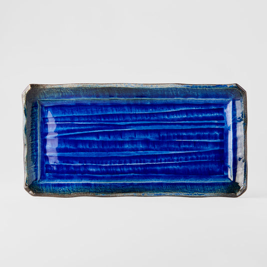 Platter Rectangular 43cm Cobalt Blue Glaze
