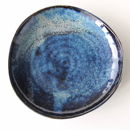 Tapas Plate Organic Shape 16.5cm Kanso Indigo Blue Glaze - Image 4