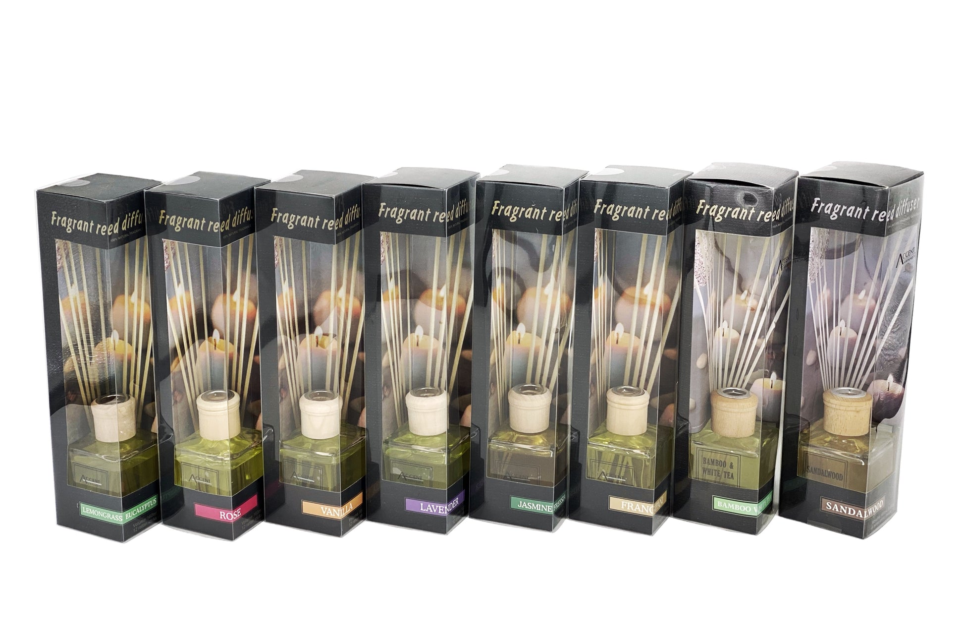 bulk 12 160ml Fragrant Oil Diffuser 12 Rattan Sticks Assorted fragrance