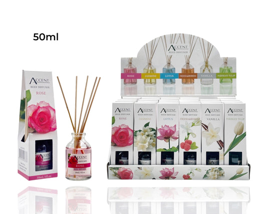Bulk 48 50ml Mini Reed Diffuser 6 Fragrances In Display Unit