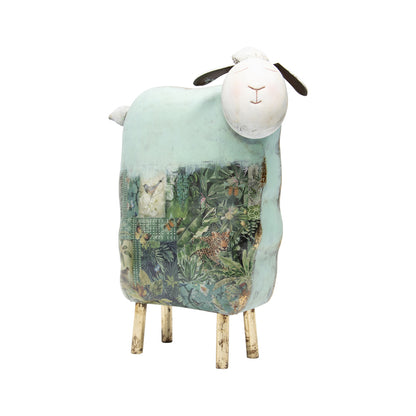 Natures Art Dreamy Metal Sheep Statue 33cm
